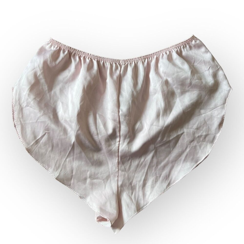 Sears Vintage 70s Pale Pink High Cut Polyester Tap Pants Lingerie Shorts Size M